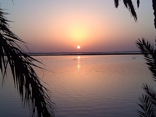 Sonnenuntergang Fatnas Island, Oase Siwa